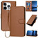 iPhone 16 Pro YX0070 Carbon Fiber Buckle Leather Phone Case with Lanyard - Coffee