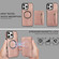 iPhone 16 Pro Zipper Wallet Split MagSafe Leather Back Phone Case - Rose Gold