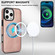 iPhone 16 Pro Zipper Wallet Split MagSafe Leather Back Phone Case - Rose Gold