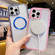 iPhone 16 Plus 3 in 1 Airbag CD Texture MagSafe Phone Case - Black