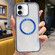 iPhone 16 Plus 3 in 1 Airbag CD Texture MagSafe Phone Case - Dark Blue