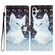 iPhone 16 Plus 3D Pattern Leather Phone Case - White Cat
