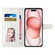 iPhone 16 Plus 3D Pattern Leather Phone Case - White Cat