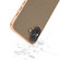 iPhone 16 Plus ABEEL Electroplating Frame Genuine Leather Litchi Texture Phone Case - Grey