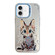 iPhone 16 Plus Animal Pattern Oil Painting Series PC + TPU Phone Case - Stupid Cat