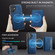 iPhone 16 Plus AutSpace A13 MagSafe Magnetic RFID Flip Card Bag Phone Case - Blue