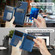 iPhone 16 Plus AutSpace A13 MagSafe Magnetic RFID Flip Card Bag Phone Case - Blue