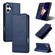 iPhone 16 Plus AZNS Magnetic Calf Texture Flip Leather Phone Case - Dark Blue