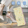 iPhone 16 Plus Bronzing Painting RFID Leather Case - Yellow Daisy