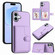 iPhone 16 Plus Button Card Bag RFID Anti-theft Phone Case - Purple