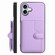 iPhone 16 Plus Button Card Bag RFID Anti-theft Phone Case - Purple