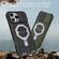 iPhone 16 Plus Camera Shield Armor MagSafe Holder Phone Case with Strap - Dark Green