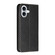 iPhone 16 Plus Carbon Fiber Texture Magnetic Flip Leather Phone Case - Black