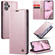 iPhone 16 Plus CaseMe 003 Crazy Horse Texture Flip Leather Phone Case - Pink