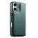 iPhone 16 Plus CaseNeo Finger Grip Strap MagSafe Leather Phone Case - Green