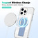 iPhone 16 Plus Clear Wristband Holder MagSafe Phone Case - Blue