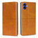 iPhone 16 Plus Cow Texture Magnetic Leather Phone Case - Light Brown