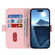 iPhone 16 Plus Cross Texture Crossbody Lanyard Leather Phone Case - Pink