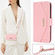 iPhone 16 Plus Cross Texture Crossbody Lanyard Leather Phone Case - Pink