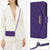 iPhone 16 Plus Cross Texture Crossbody Lanyard Leather Phone Case - Purple