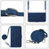 iPhone 16 Plus Crossbody 3D Embossed Flip Leather Phone Case - Blue