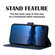 iPhone 16 Plus Crossbody 3D Embossed Flip Leather Phone Case - Blue