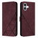 iPhone 16 Plus Crossbody 3D Embossed Flip Leather Phone Case - Wine Red