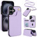 iPhone 16 Plus Crossbody Dual-Buckle Wallet Back Leather Phone Case - Light Purple