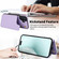 iPhone 16 Plus Crossbody Dual-Buckle Wallet Back Leather Phone Case - Light Purple