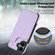 iPhone 16 Plus Crossbody Dual-Buckle Wallet Back Leather Phone Case - Light Purple