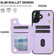 iPhone 16 Plus Crossbody Dual-Buckle Wallet Back Leather Phone Case - Light Purple
