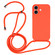 iPhone 16 Plus Crossbody Lanyard Liquid Silicone Case - Orange