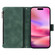 iPhone 16 Plus Crossbody Multi-card Slot Wallet Zipper Leather Phone Case - Green