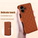 iPhone 16 Plus Crossbody Multifunction Rhombic Leather Phone Case - Brown