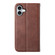 iPhone 16 Plus Cubic Grid Calf Texture Magnetic Leather Phone Case - Brown