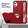 iPhone 16 Plus Defender Gen2 Rugged PC + Silicone Phone Case with Holder - Red+Black