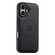 iPhone 16 Plus Denior Carbon Fiber Texture Leather MagSafe Phone Case - Black