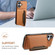 iPhone 16 Plus Denior Cowhide Texture Leather MagSafe Detachable Wallet Phone Case - Khaki