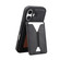 iPhone 16 Plus Denior D18 Skin Feel Rotating Holder MagSafe Detachable Card Slot Phone Case - Black