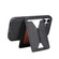 iPhone 16 Plus Denior D18 Skin Feel Rotating Holder MagSafe Detachable Card Slot Phone Case - Black