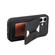 iPhone 16 Plus Denior D18 Skin Feel Rotating Holder MagSafe Detachable Card Slot Phone Case - Black