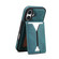iPhone 16 Plus Denior D18 Skin Feel Rotating Holder MagSafe Detachable Card Slot Phone Case - Blue