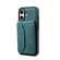 iPhone 16 Plus Denior D18 Skin Feel Rotating Holder MagSafe Detachable Card Slot Phone Case - Blue