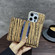 iPhone 16 Plus Denior D24 Paint MagSafe Card Slot Phone Case - Yellow Wood Grain