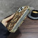 iPhone 16 Plus Denior D24 Paint MagSafe Card Slot Phone Case - Yellow Wood Grain