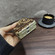 iPhone 16 Plus Denior D24 Paint MagSafe Card Slot Phone Case - Yellow Wood Grain