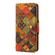 iPhone 16 Plus Denior Flower Language Series Cork Fabric Oil Edge Leather Phone Case - Autumn