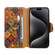 iPhone 16 Plus Denior Flower Language Series Cork Fabric Oil Edge Leather Phone Case - Autumn