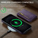 iPhone 16 Plus DG.MING M5 Series Zip RFID Multi Card Detachable Leather Phone Case - Purple