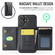 iPhone 16 Plus DG.MING MAGKING-K2 Series MagSafe RFID Card Bag Detachable Phone Case - Black